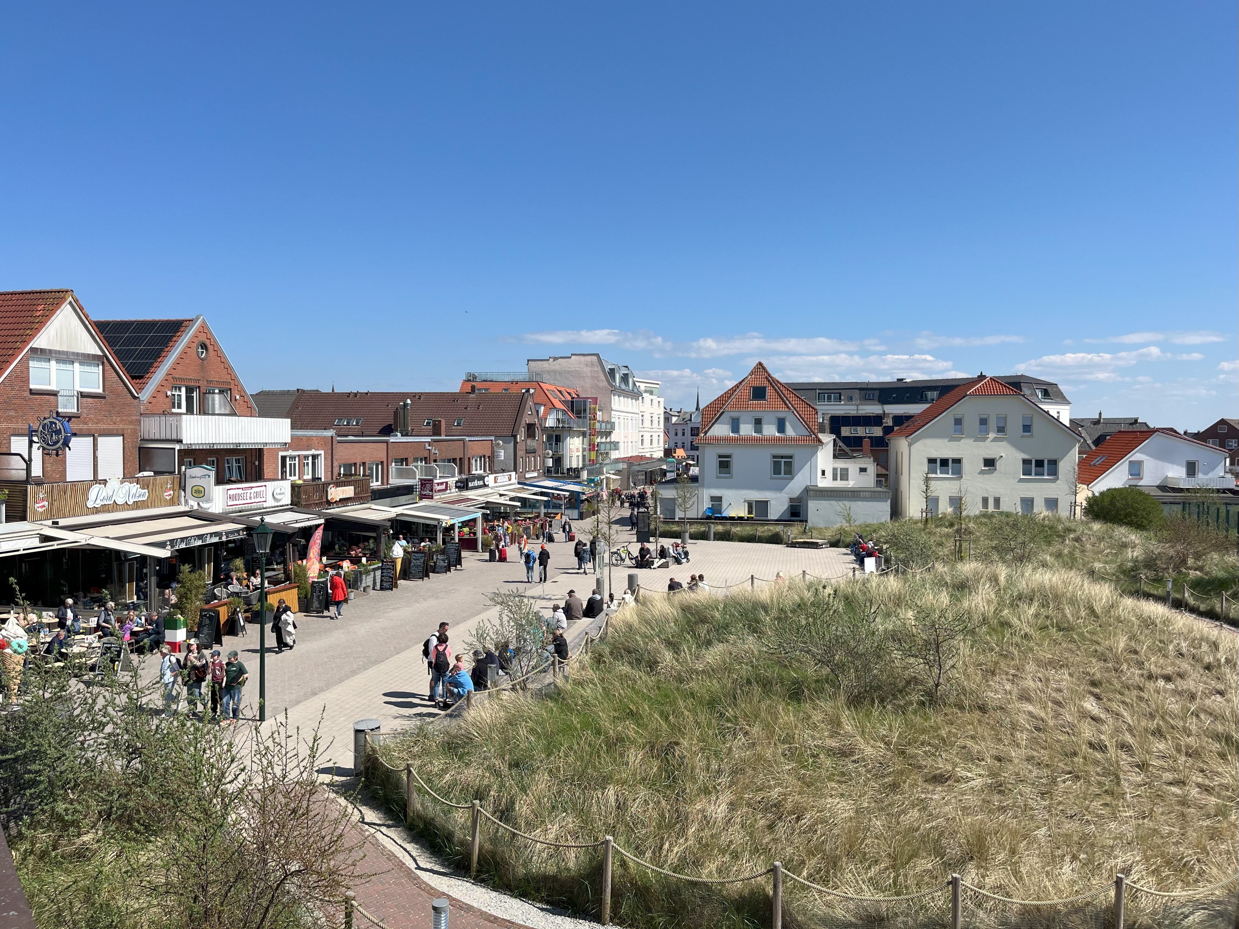 Ausblick über die Fußgängerzone vom zweiten Schlafzimmer